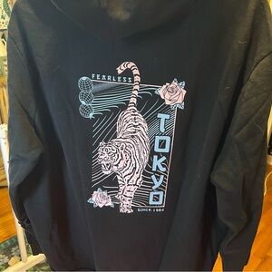 Tokyo rose black hoodie